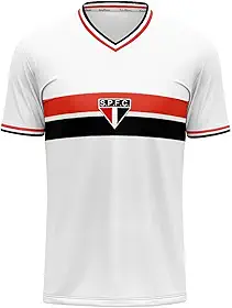 CAMISA RETRÔ SÃO PAULO 1969 BRANCA,ESCUDO BORDADO