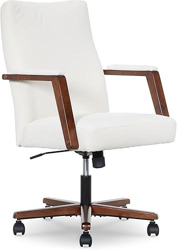 Miniatura 1 de Finch Neo One Silla de oficina con respaldo medio en tapicería de terciopelo suave, asiento de cojín de espuma media, reposabrazos de madera
