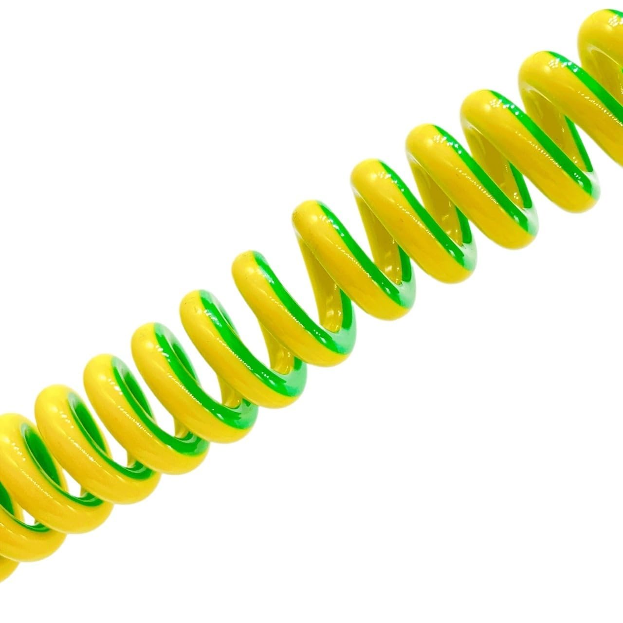 Cavo di alimentazione a spirale retrattile multipl Cavo di messa a terra a spirale unipolare da 10 mm² giallo-verde, allungabile 1 a 8 metri(Stretch 4 Meters)