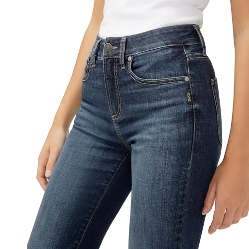 Silver Jeans Co. Womens Avery High Rise Curvy Fit Trouser Jeans4