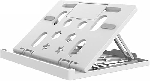 SZYAWbjbzj Laptop Holder Foldable Computer Stand Portable Desktop Notebook Tablet Cooling Stand Lift heightened Base Stand (Color  White)