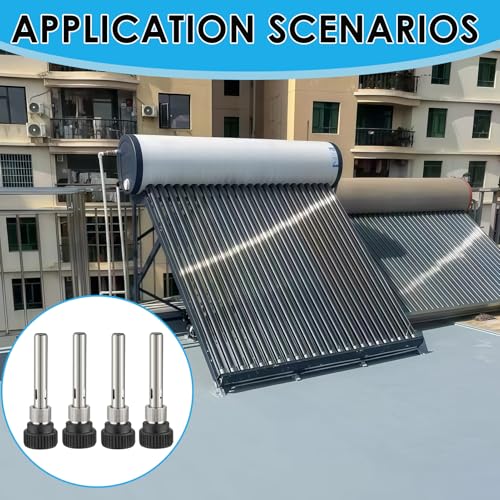 4 Stück Tauchhülse 1/2 Zoll Gewinde, Edelstahl-Schutzrohr für Temperaturfühler, 67 mm Länge, 6 mm Innendurchmesser, 8 mm Außendurchmesser Thermowell für Sensoren in Solar, Wasser, Industrie