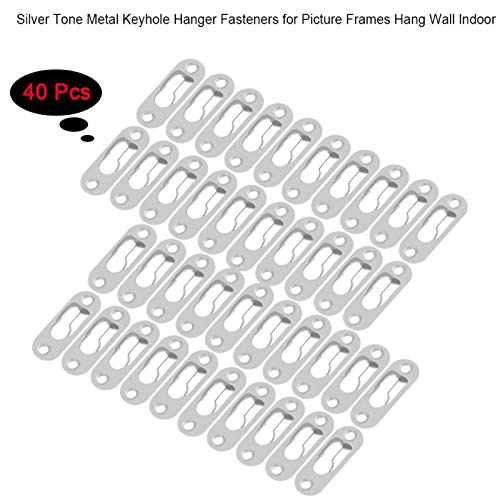 Image of Frame Hangers 40Pcs D-Ring Picture Hangers Mirror Hanging Hardware Keyhole Hanger Fasteners for Picture Frames