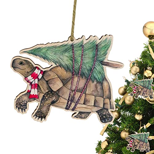 de Natal da tartaruga | Tartaruga com Pingentes Decorativos Pendurados na Árvore de Natal - Enfeite
