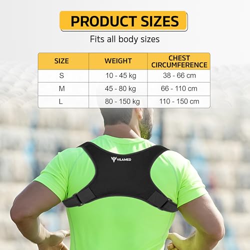 VILAMED Posture Corrector SIZE M Posture Corrector Women Men, Comfortable Upper Back Brace posture corrector, Adjustable Posture Straightener, Support for Shoulder and Back - Image 2