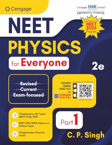 Image of Cengage - NEET Everyone Series - Physics - CP SINGH - Volume 1 and 2 - Combo Set of 2 Books - Includes 38 Years PYQs + 2016 - 2025 Online Tests + Practice Tests + QR Code for Online Material - [ORIGINAL BOOKS-TOP GRADE PAPER & PRINT] - For 2026 Exams