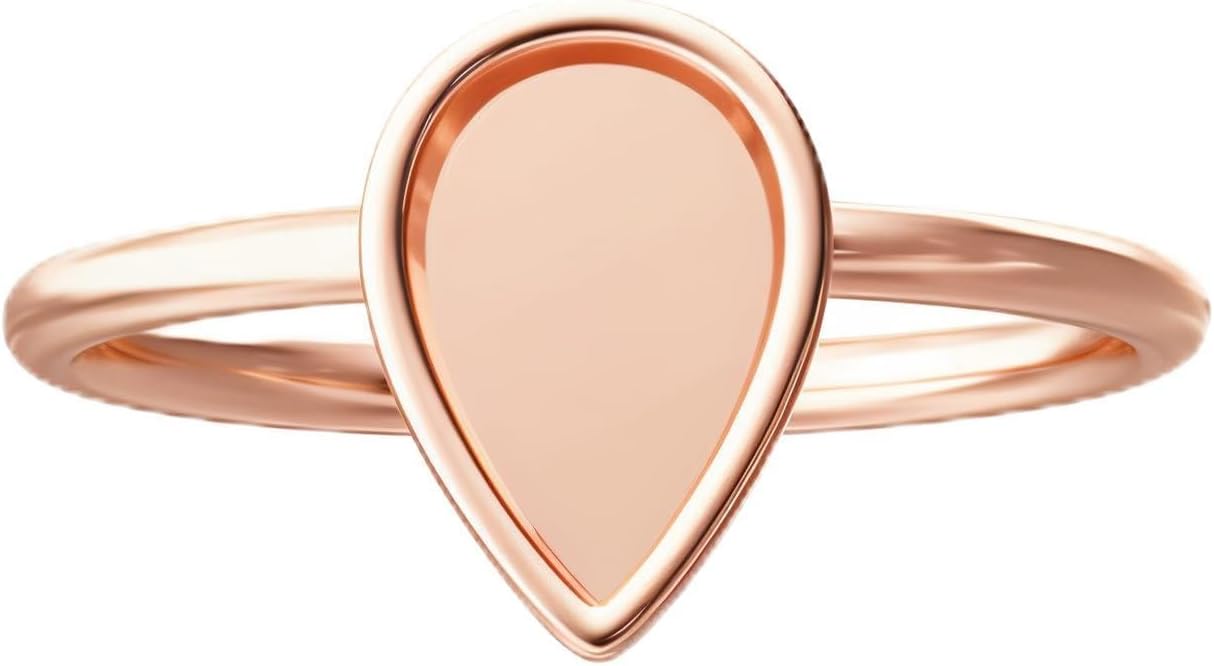 Love Catcher DIY Ring Sterling Silver Teardrop Blank Ring Setting
