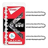 KAKEI Sägeketten 3/8' 1,3mm 62 TG 45 cm - 3 Stück - kompatibel mit Bosch Dolmar Makita Hitachi...
