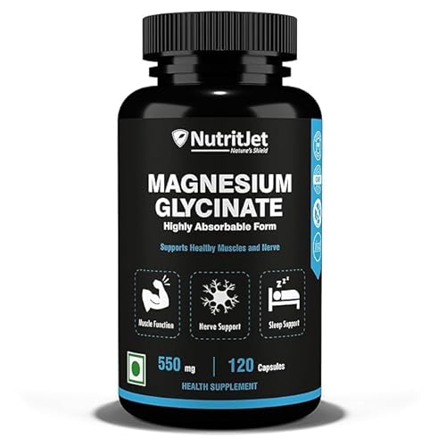 High Absorption Magnesium Glycinate 550mg – 120 Veg Capsules