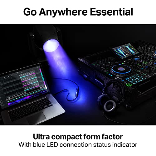 SoundSwitch Micro DMX Interface – Ultrakompaktes USB auf DMX Interface inklusive kostenloser Nutzung der SoundSwitch Software & Adam Hall Cables K3DMF0600 DMX Kabel XLR male auf XLR female 6m