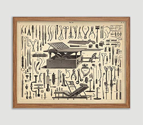 Antique Surgical Instruments Poster Medical Tools Art Surgery Tools Print Doctor Office Decor Medical Diagram Wall Decor Great Gift for Doctors