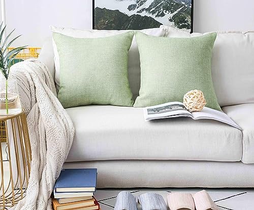 Image of Khooti Rectangular Jute Cushion Cover | 12X20 Inches Apple| Green | Set of 1 | Throw Pillow Cover for Couches, Chairs, Sofas, Beds, Coffee Tables, Living Rooms, Bedrooms, Modern Boho Design, 120 TC