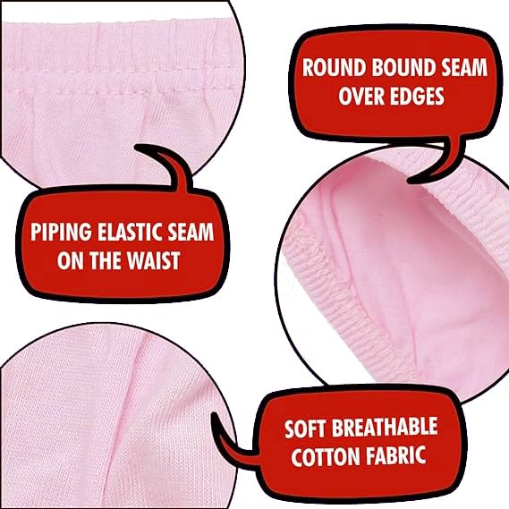 Image of Girls Multicolor Kids Printed Girls Panties(Pack of 6)