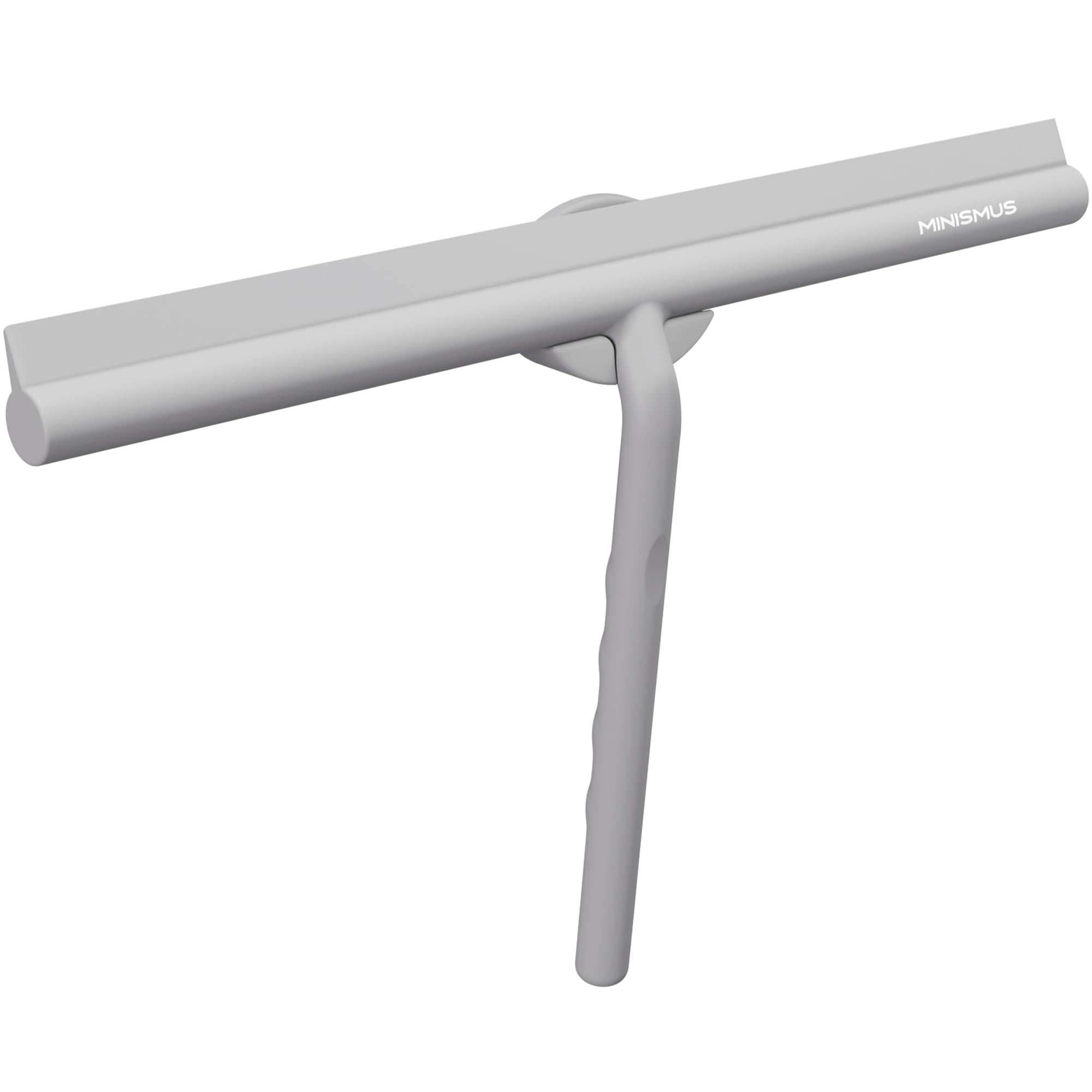 Minismus Grey Silicone Shower Squeegee – Shower Squeegee, Glass Squeegee For Shower Screen, Shower Cubicles, Windows, Bathroom Wiper – Incl. Magnetic Mount, No Drilling, Self-Adhesive, Window Squeegee