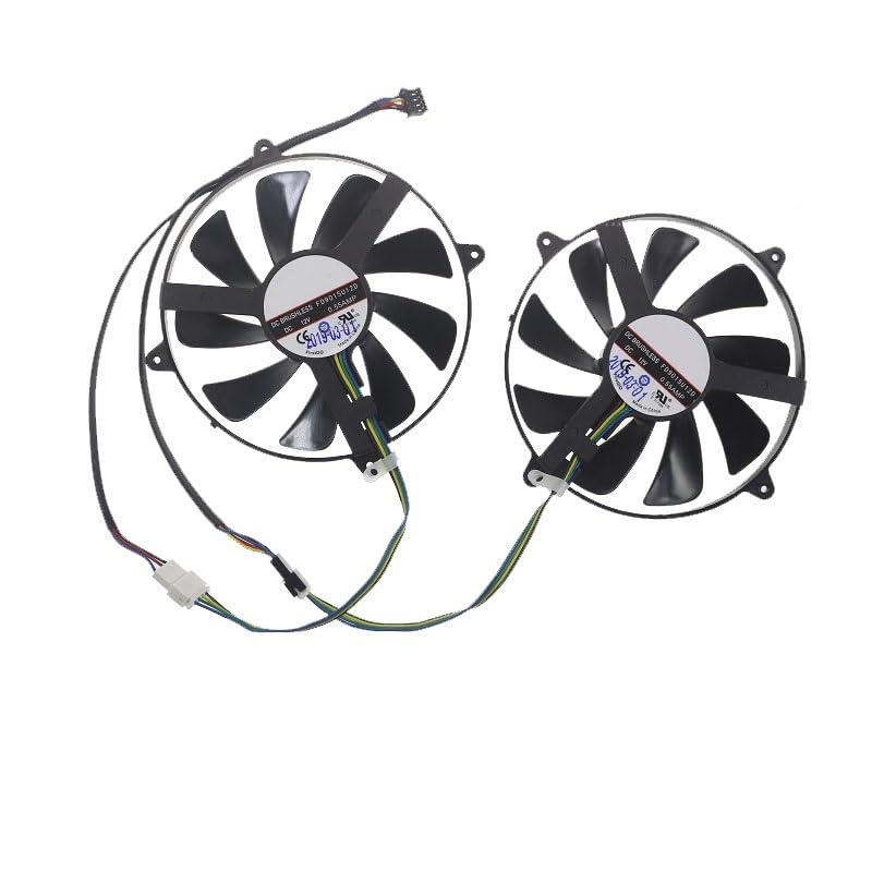 2 szt. FD9015U12D 92 mm DC12 V 0,55 A 4-pinowy wentylator karty graficznej ASRock do Radeon RX580 8G OC Phantom Gaming X