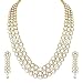 Produktbild Aheli Bollywood indischer Stil Hochzeit Party Faux Halskette mit Ohrring Set Schmuck für Frauen und Mädchen