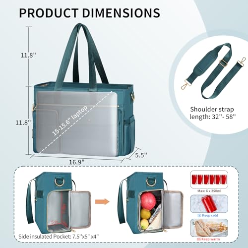 Sac d'enseignant en toile robuste avec compartiments ordonnés pour ordinateur - 2