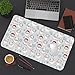 Christmas Desk Mat PU Leather Father Christmas Mouse Pad Large Waterproof Gaming Pad Snow Non-Slip Keyboard Mouse Pad Writing Pad for Gamer Office&Home