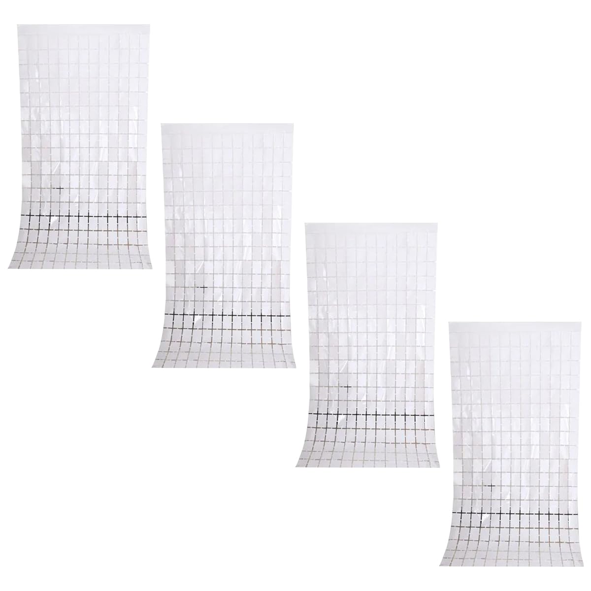Rideaux muraux carrés à paillettes blancs pour habiller un mur de salle de fête