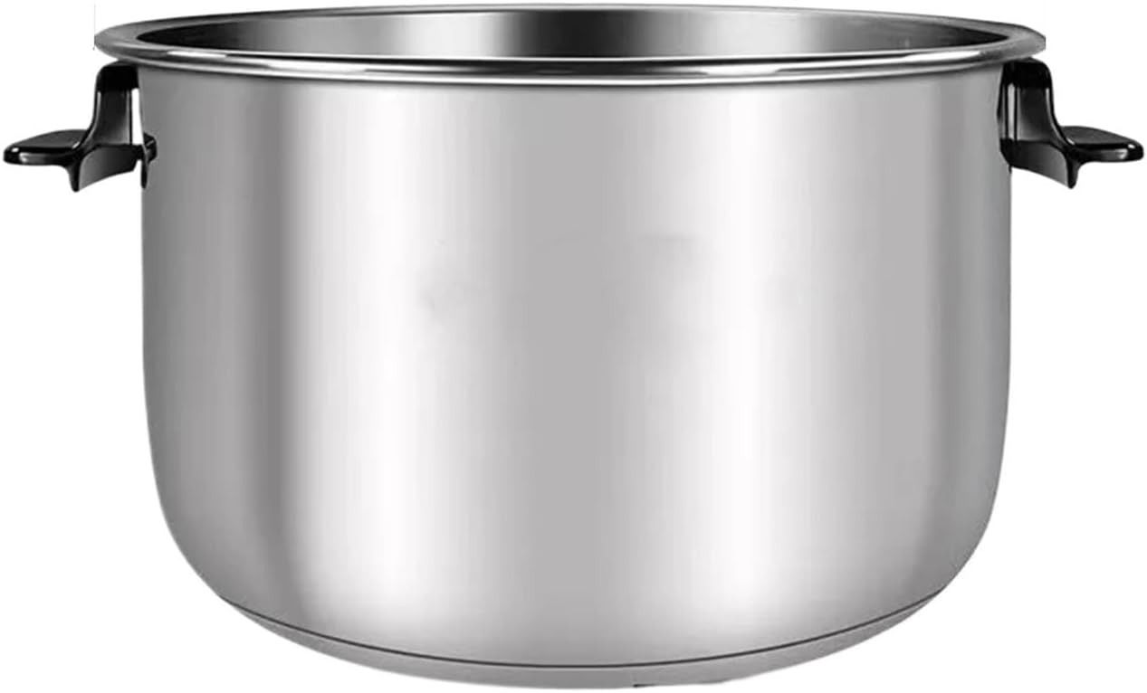 Stainless Steel Inner Pot Compatible for Midea 5-Liter Electric Pressure Cooker with Handle MY-SS5051P5/SS501P/5053P/5057 Inner Pot Replacement Kitchen Tools