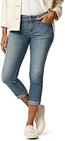 Levi Strauss Signature Gold Women's Mid-Rise Slim Fit Stretch Capris Denim Jeans - Comfortable Like Leggings, Plus Sizes Available