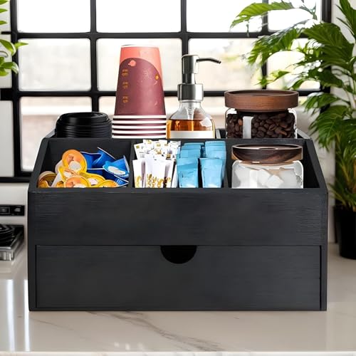 Porte-sachets de thé compact à compartiments pour petits appartements - 8