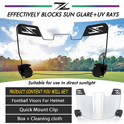 Image of Tinted Football Visor, Fits Youth and Adult Football Helmets