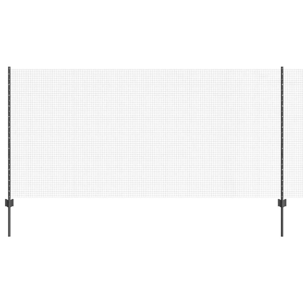 Garden Fence with Post Grey 1.2m x 50m Steel PVC Outdoor Border Privacy Screen Panel Roll for Backyard Terrace Security Boundary Decoration