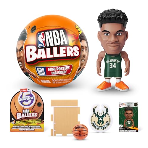 5 Surprise NBA Ballers von ZURU Basketball Sammelfigur (1 Kapsel), Single Capsule