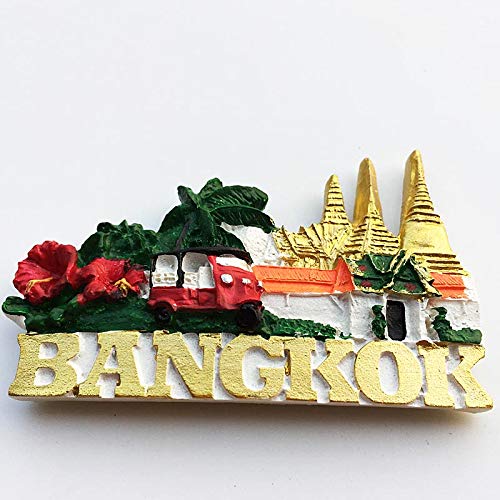 Magnete Frigorifero Bangkok Thailandia 3D - Souvenir Turistico Fatto A Mano, Regalo Decorativo 6x6 Cm