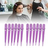 Spinki do włosów, 12pcs / Box Spinki do włosów Hairdressing Salon Sekcja Spinki do stylizacji, 6 kolorów Klipy do stylizacji fryzjerskie, klip do włosów (fioletowy)