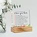 Acrylic Mother Gift Mom Desk Decor Present, Reasons Why I Love You Mom Decorative Clear Acrylic Desk Plaque Sign with Wood Stand for Home Birthday Mothers Day Christmas