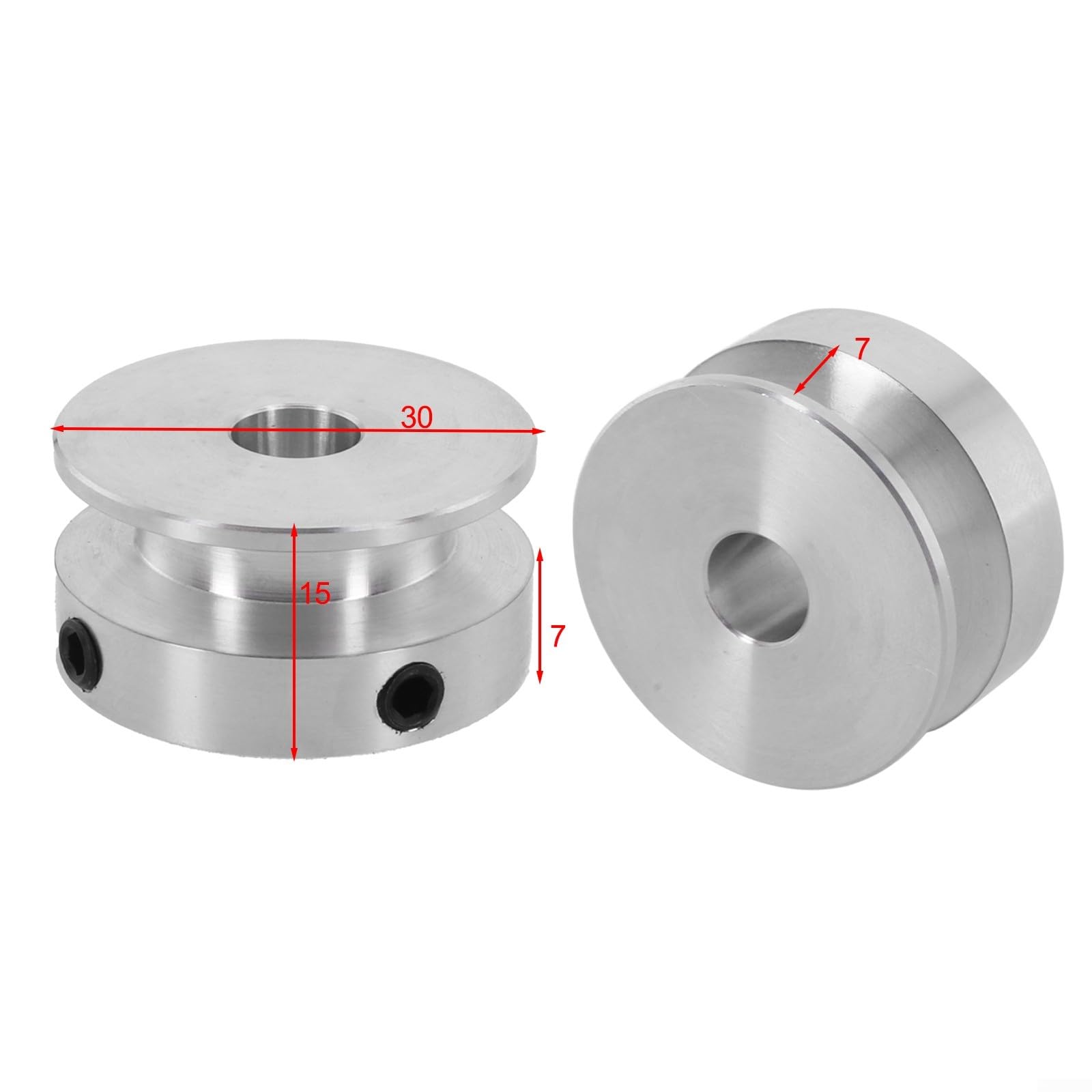 V-Nut-Riemenscheibe Aus Aluminium – Für 6 Mm Breite PU-Riemen, CNC-gefräst, 20–80 Mm V-Nut-Riemenscheibe Aus Aluminium – Für 6 Mm Breite PU-Riemen, CNC-gefräst, 20–80 Mm
