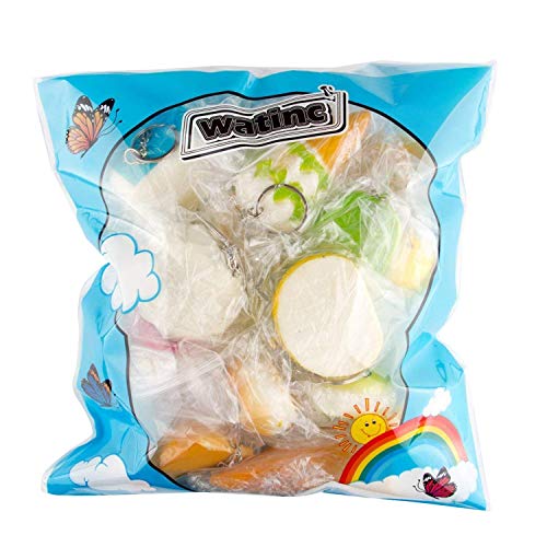 WATINC Random 30pcs Squeeze Toys, Cream Scented Slow Rising Kawaii Squeeze Toys, Medium Mini Size Simulation Lovely Toy, Phone Straps, Goodie Bag Egg Filler,