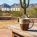 Cape Shore Freeport Etched Stoneware 18oz Mug, Multiple Styles Available (Cactus)