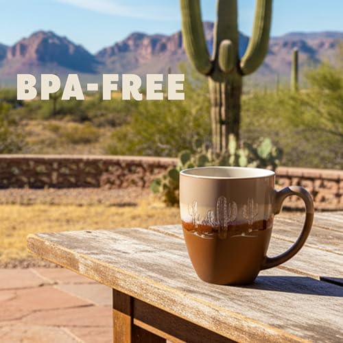 Mug de gres Cape Shore 18oz con diseño cactus miniatura 6