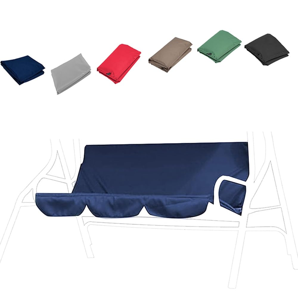 ZYXQQJ Swing Cushion Cover, Outdoor Waterproof Swing Seat Pads Replacement, Swing Chair Protection Cover 51x18x3in 59x20x4in(Navy blue,130x45x8cm/51x18x3in)