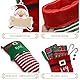 Valery Madelyn Weihnachtsstrumpfe 46cm 2er Set Stoff Nikolausstiefel Weihnachtsdeko Weihnachtssocken zum Befüllen und Aufhängen für Kamin Klassische Serie Thema Rot Grün Weiß