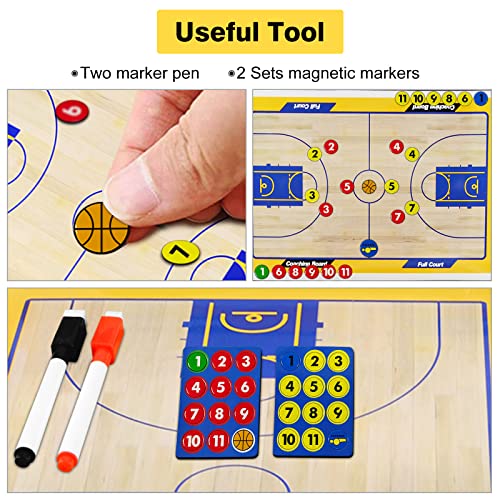 Leap Basketball Coaching Board Foldable Coaches Clipboard Magnetic Tactical Board With Dry Erase Marker Pen And Two Sets Marker #TOP2
