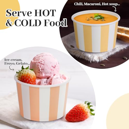 Gobelets jetables en papier par 300 pour dessert et soupe