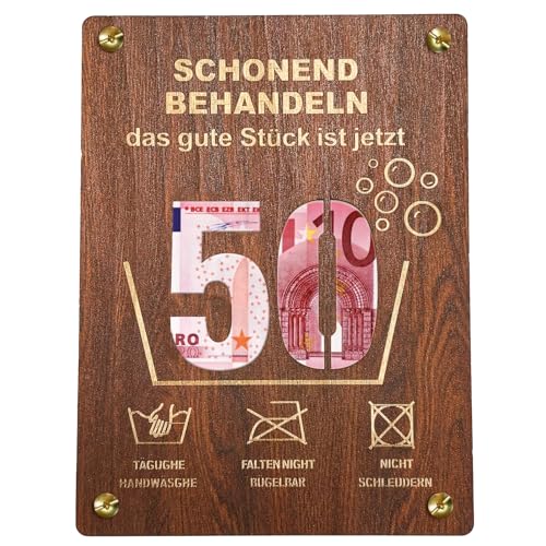 Hurifeng Geldgeschenke Geburtstag Holz - Kreative Geschenkverpackung mit Ständer und Grußkarte, Witzige Geldgeschenke für Männer und Frauen - Geburtstag (50 Jahre) Hurifeng Geldgeschenke Geburtstag Holz - Kreative Geschenkverpackung mit Ständer und Grußkarte, Witzige Geldgeschenke für Männer und Frauen - Geburtstag (50 Jahre)
