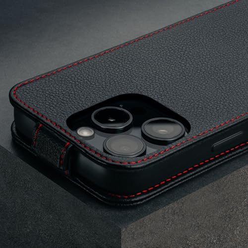 Étui Cuir Véritable iPhone 16 Pro Anti-Rayures et Antichoc - 4