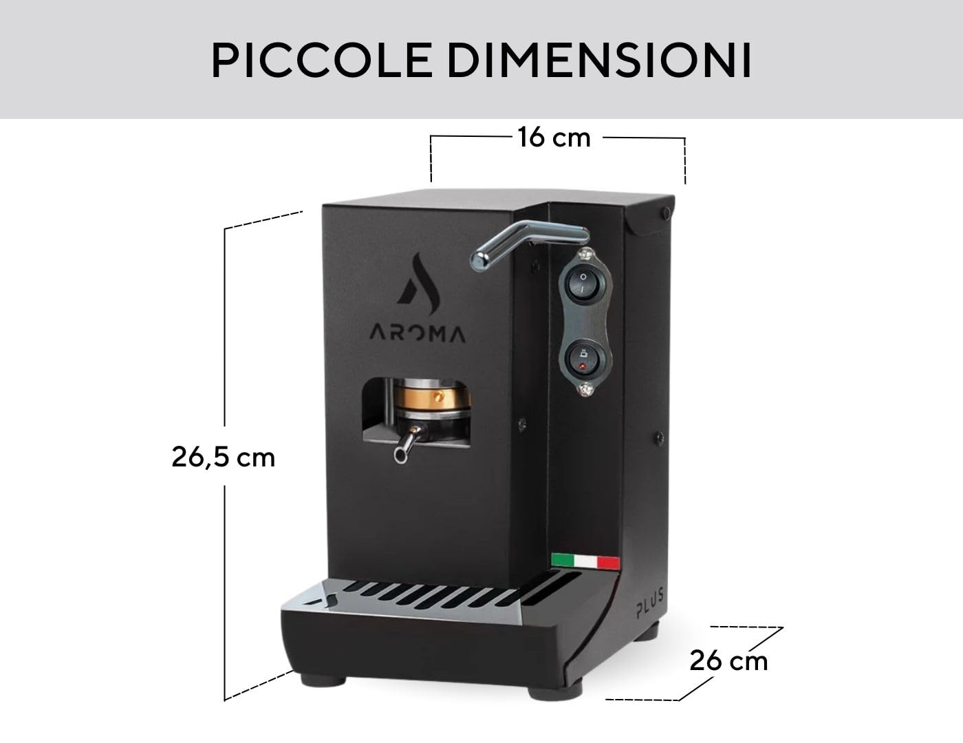 Aroma Plus ESE 44 Machine à expresso à dosettes Noir