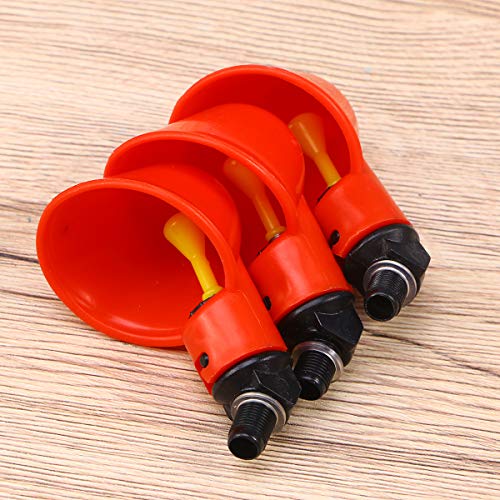 Yardwe 3 peças de bebedouro automático para água de galinha, bebedor de pombo, codorna para tubo de