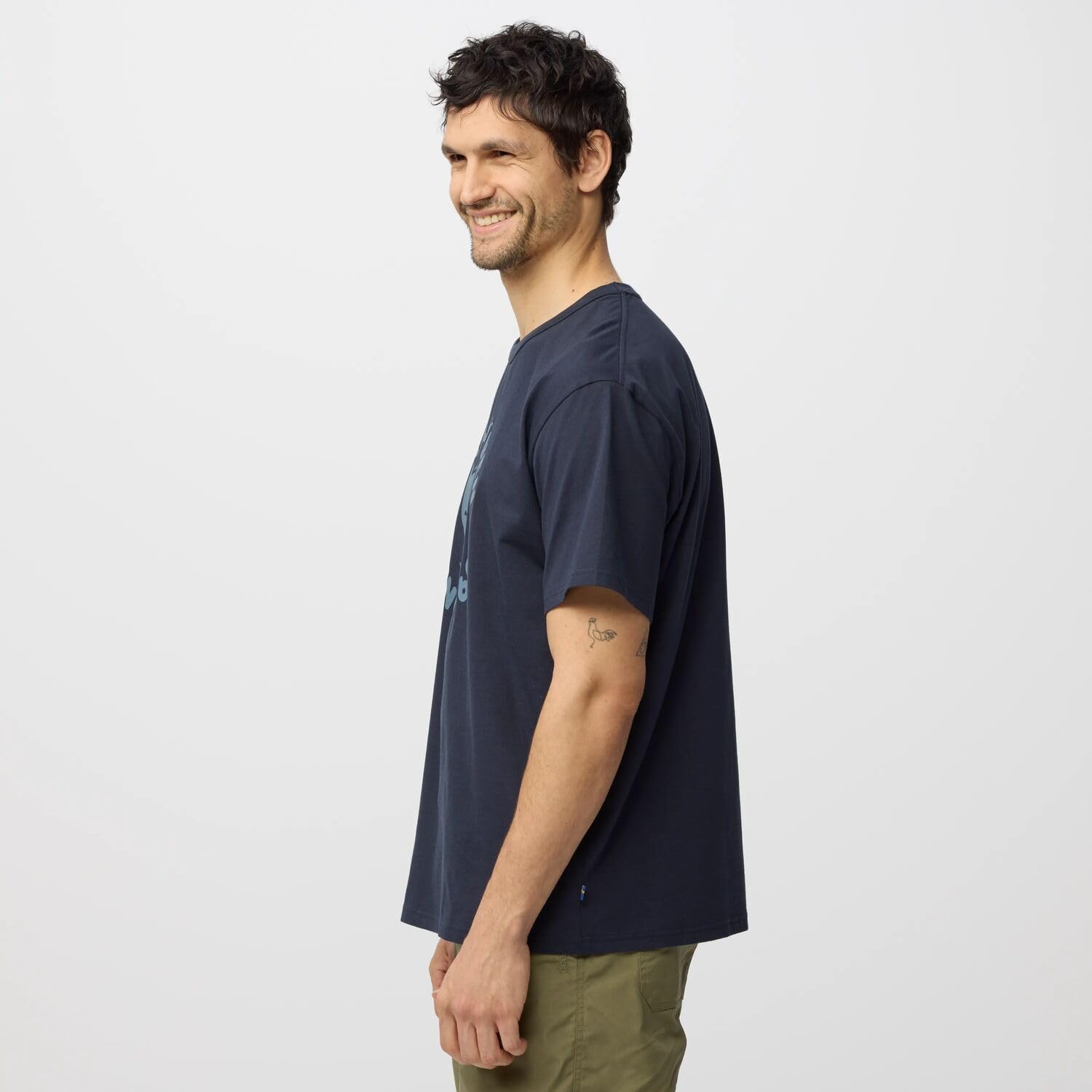 Fjällräven Męski t-shirt typu t-shirt, granatowy, XS