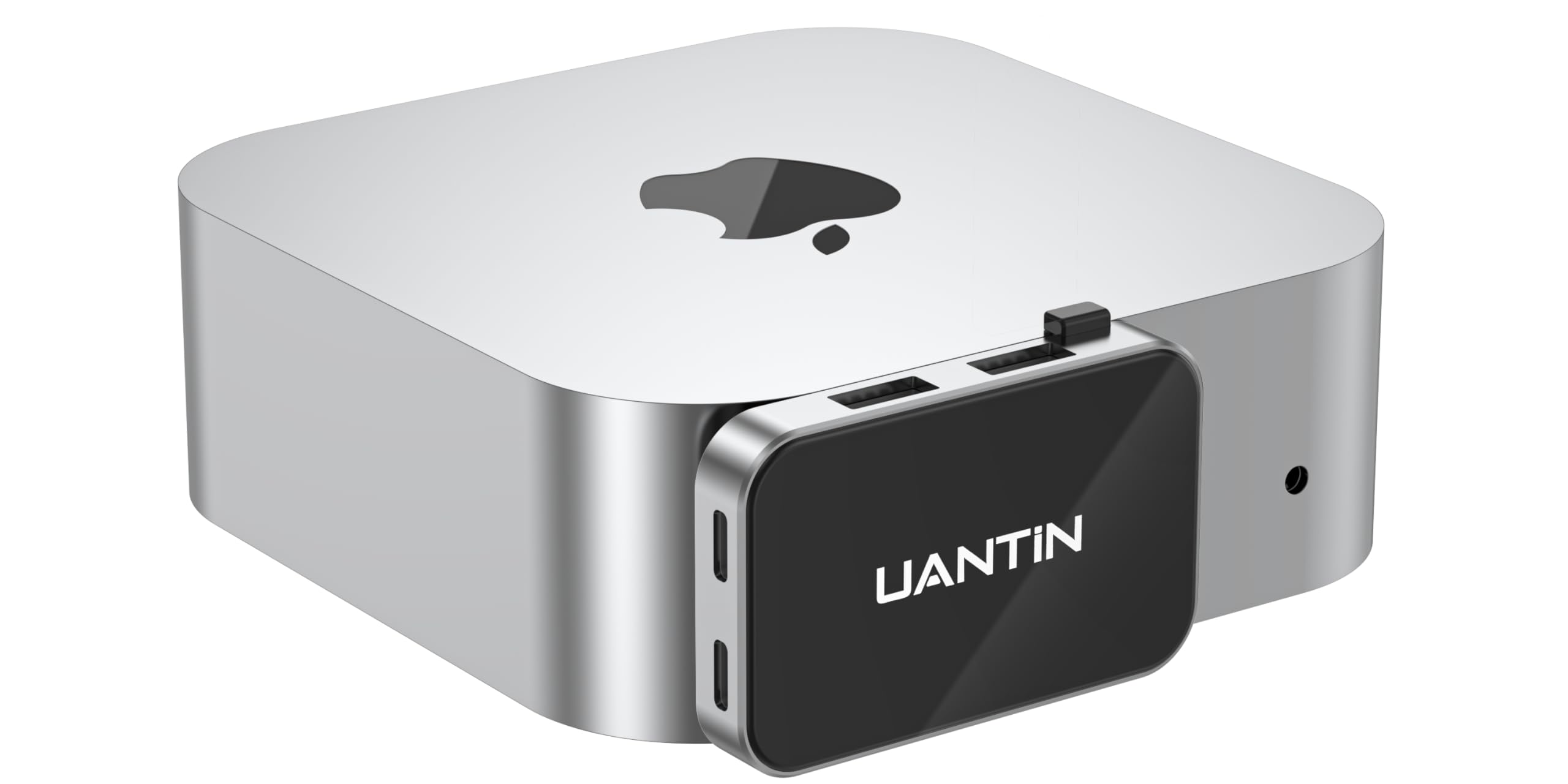UANTIN 6-Port Dock for Mac mini M4/ M4 Pro | 10Gbps High-Speed Mac mini Hub Adapter with 2*USB-A/ 2*USB-C/SD TF 3.0 Card Reader | Compact One-Piece Design | Plug & Play