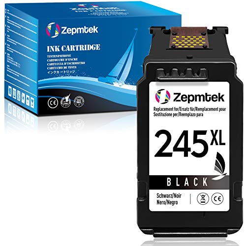 ZepmTek Remanufactured Ink Cartridge Replacement for Canon 245 245XL PG-245 PG-245XL 243 PG-243 Black for Pixma MG3022 MG2522 TR4520 TR4527 MG2922 MG2920 TS3320 TS3100 TS3122 MX492 MX490 Printer