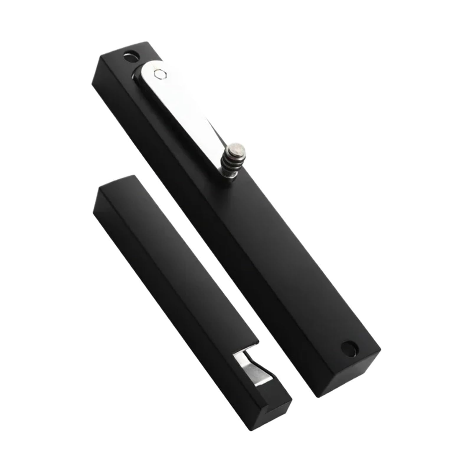 Door Closer, Aluminum Alloy with Buffer Damping Invisible Hydraulic Household Silent Door Closer,Commercial & Home Use(Black/Right Opening)