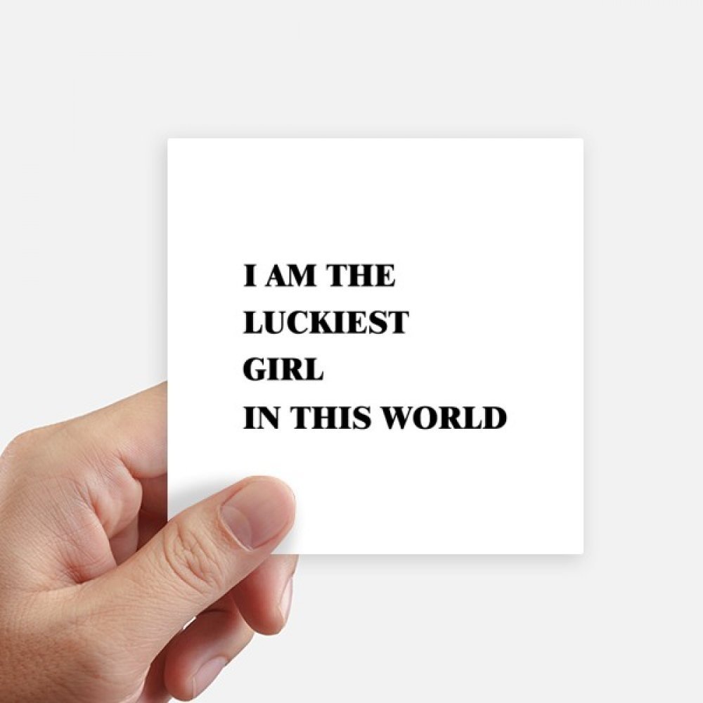 Autocollant J'Amthe Luckiest Fille pour ordinateur et moto, sticker multicolore DIYthinker 10cm