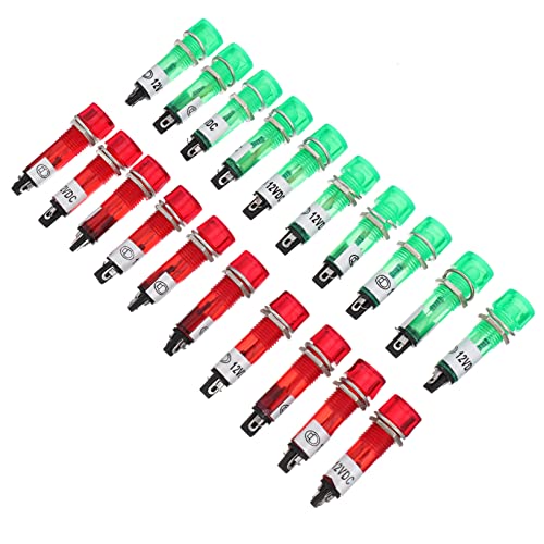 TOPBATHY 20 Piezas Luz Indicadora LED Mini Señal de Luz Panel de Potencia